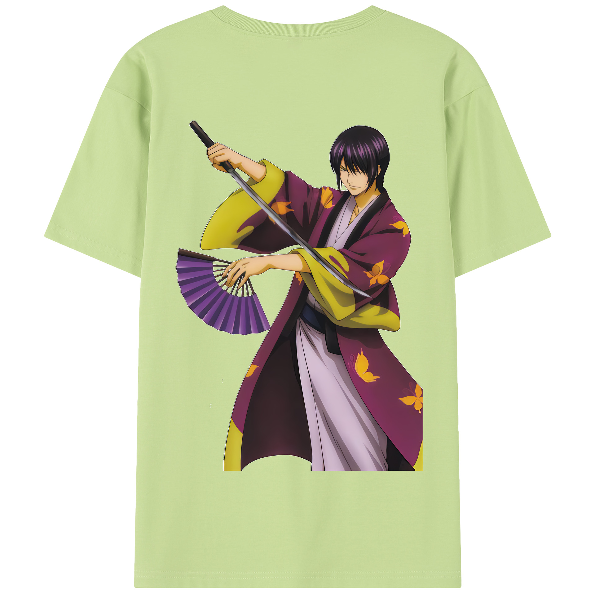 （画像用） ぎんたま 坂田銀時（さかたぎんとき） 神楽 志村新八（しむら しんぱち） GINTAMA Sakata Gintoki Kagura Shimura Shinpachi 綿100％半袖Tシャツ（背面プリント）